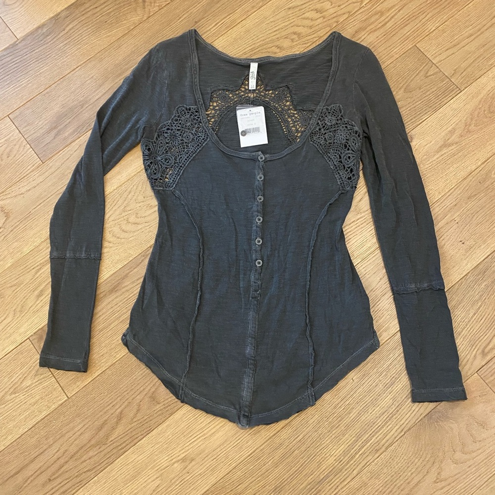 Free People| Keepsake Slub Henley| NWT